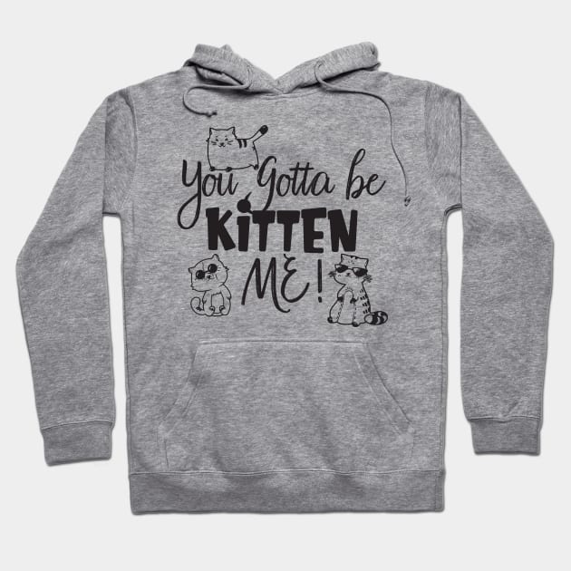 You Gotta Be Kitten Me Hoodie by VintageArtwork